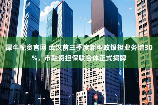 犀牛配资官网 武汉前三季度新型政银担业务增30%，市融资担保联合体正式揭牌