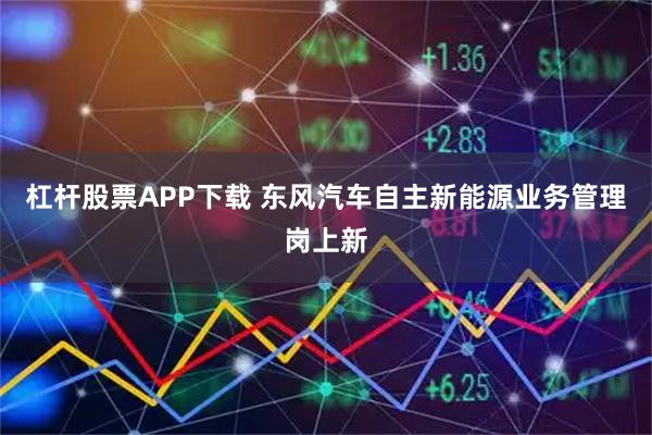 杠杆股票APP下载 东风汽车自主新能源业务管理岗上新